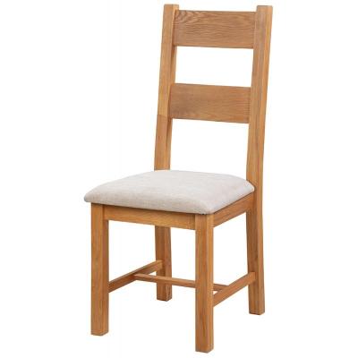 Calverley Oak Beige Linen Dining Chair